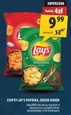 Chipsy Chipsy Lay's Papryka, Green Onion 200g promocja w Arhelan