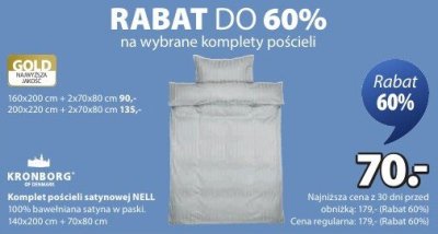 Komplet pościeli satynowej KRONBORG NELL promocja w Jysk