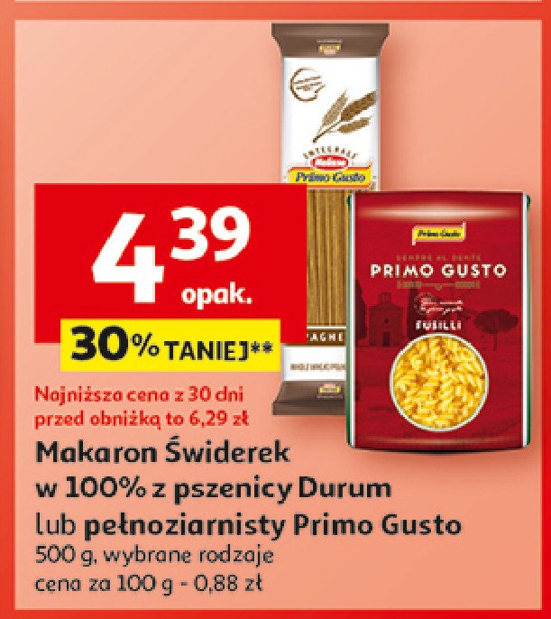 Makaron pełne ziarno spaghetti Melissa primo gusto promocja