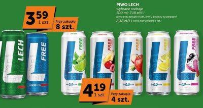 Piwo Lech wybrane rodzaje promocja w ABC