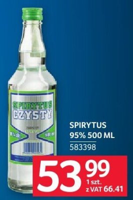 Wódka Spirytus 95% 500 ML promocja w Selgros