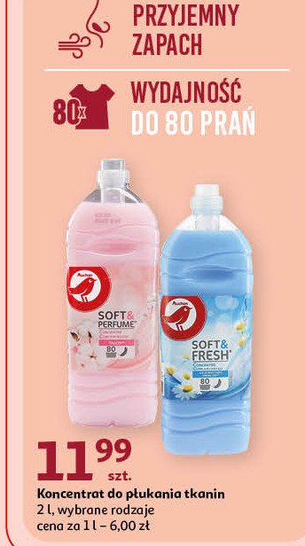 Płyn do płukania soft & perfume red fruits Auchan różnorodne (logo czerwone) promocja