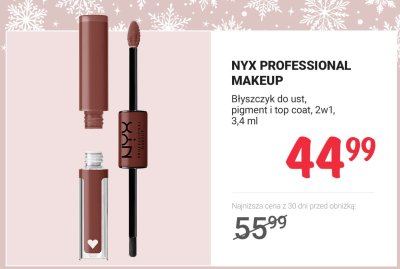 Błyszczyk do ust pigment i top coat  2w1 promocja w Rossmann