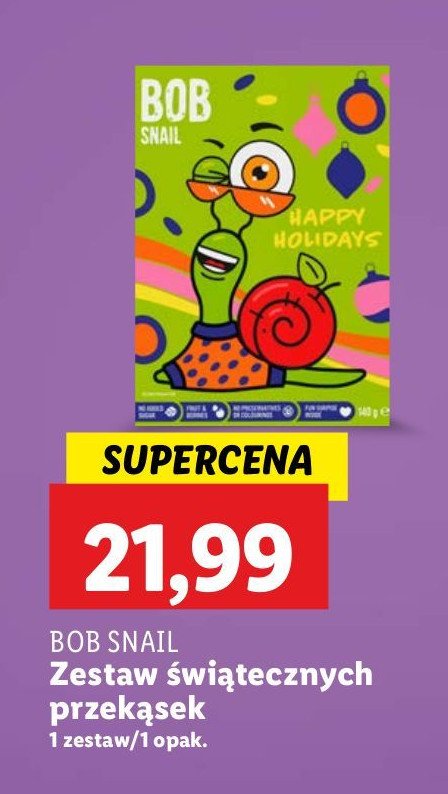 Zestaw świąteczny z zabawką Bob snail promocja