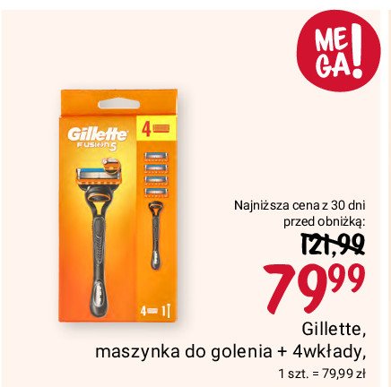 Maszynka + 4 wkłady Gillette fusion 5 promocja