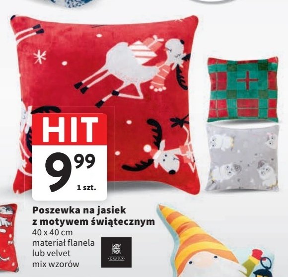 Poszewka flanelowa 艣wi膮teczna 40 x 40 cm Essex promocja
