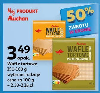 Wafle tortowe kwadratowe Auchan promocja