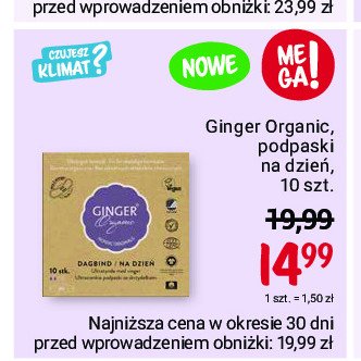 Podpaski na dzień Ginger organic promocja