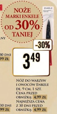 Nóż do warzyw i owoców Enkele dł. 9 cm promocja w Dino