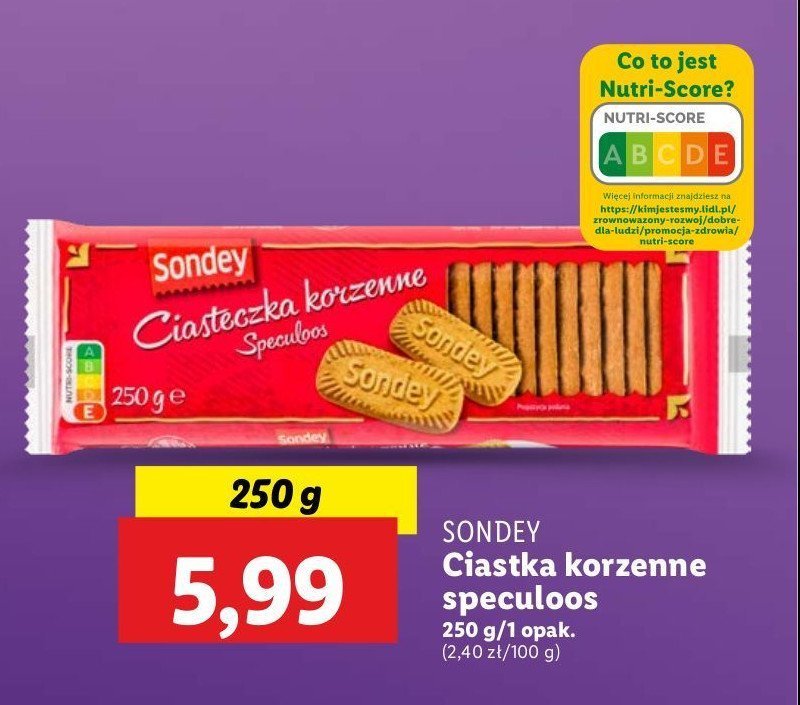 Ciastka korzenne Sondey promocja w Lidl