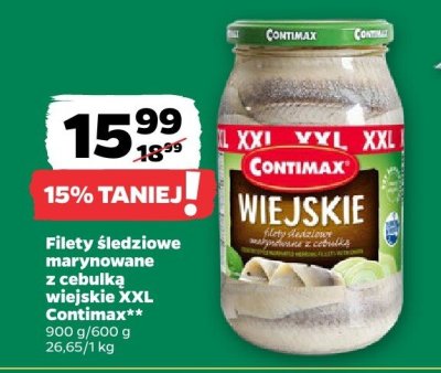 Filety śledziowe marynowane z cebulką wiejskie XXL promocja w Netto