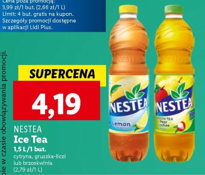 Napój pear lychee Nestea promocja