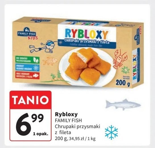 Rybloxy z fileta z mintaja Family fish promocja w Intermarche