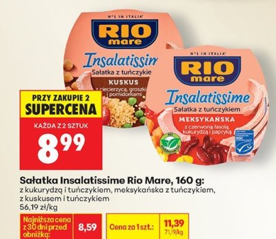 Sałatka Insalatissime, 160 g: meksykańska z tuńczykiem promocja w Biedronka