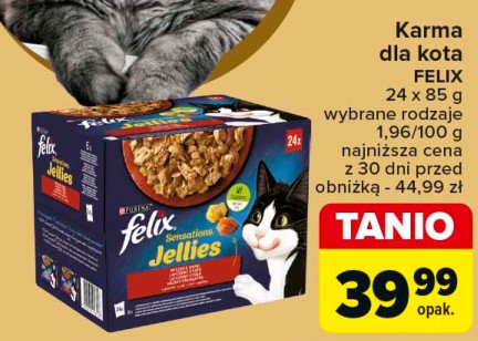 Karma dla kota wiejskie smaki w galaretce PURINA FELIX SENSATIONS JELLIES promocja