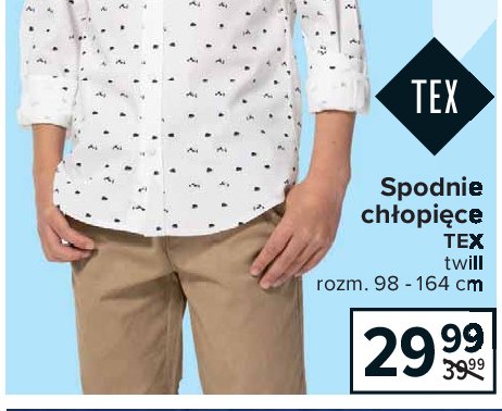Spodnie chłopięce twill 98-164 cm Tex promocja