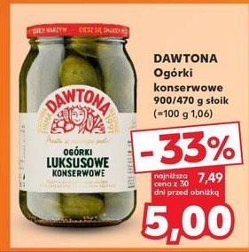 Ogórki luksusowe Dawtona promocja w Kaufland