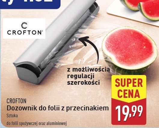 Dozownik do folii z przecinakiem Crofton promocja w Aldi