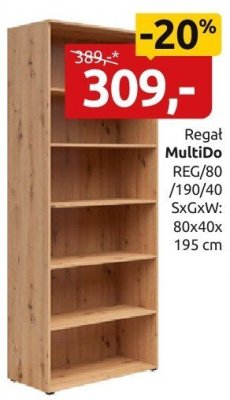 Regał MultiDo REG/80/190/40 promocja w Black Red White