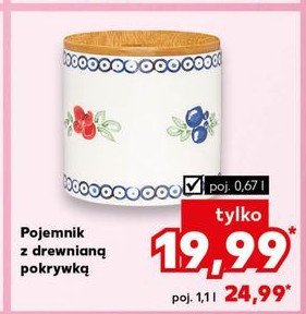 Pojemnik z drewnianą pokrywką 670 ml promocja w Kaufland