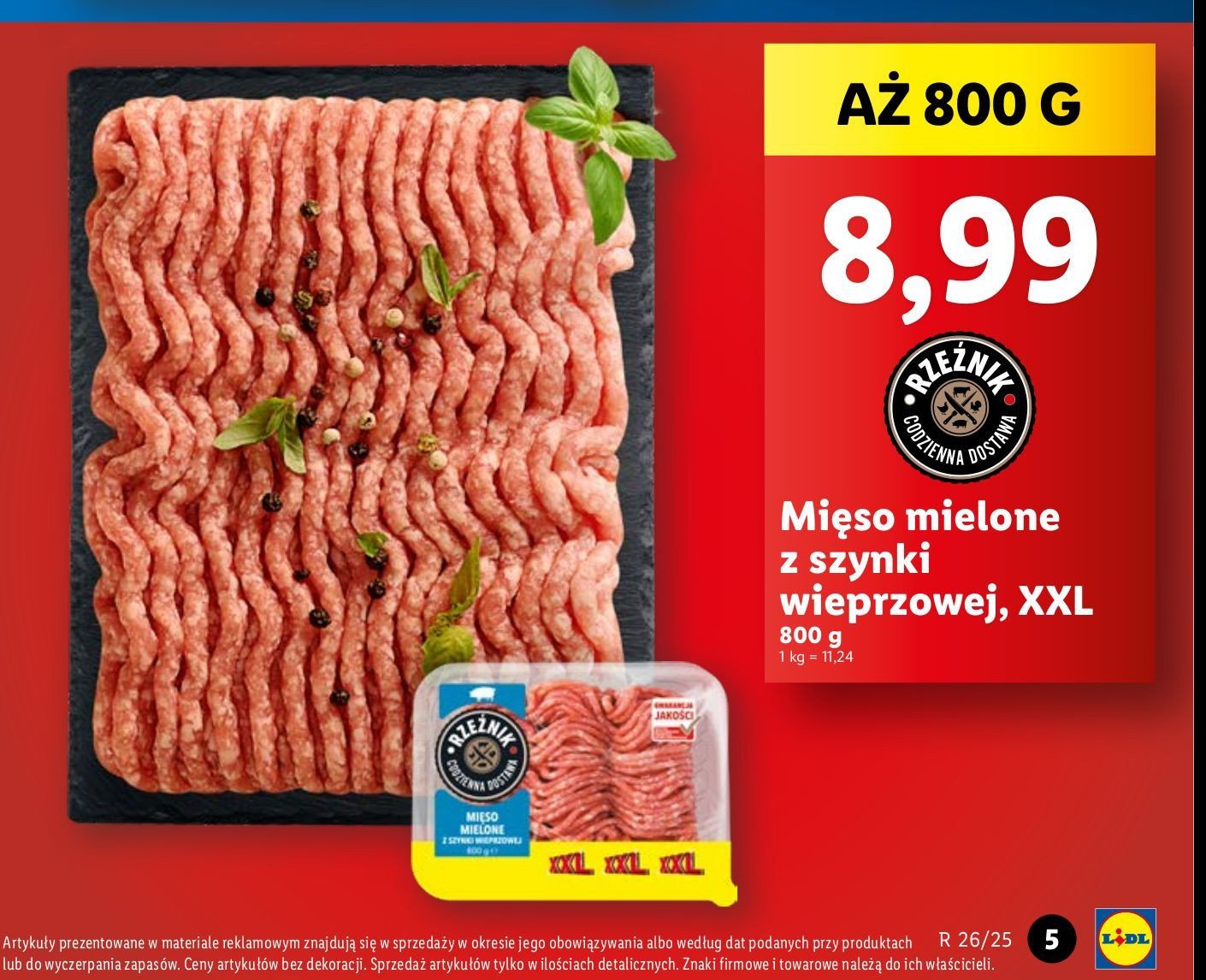Mięso mielone z szynki Rzeźnik codzienna dostawa promocja