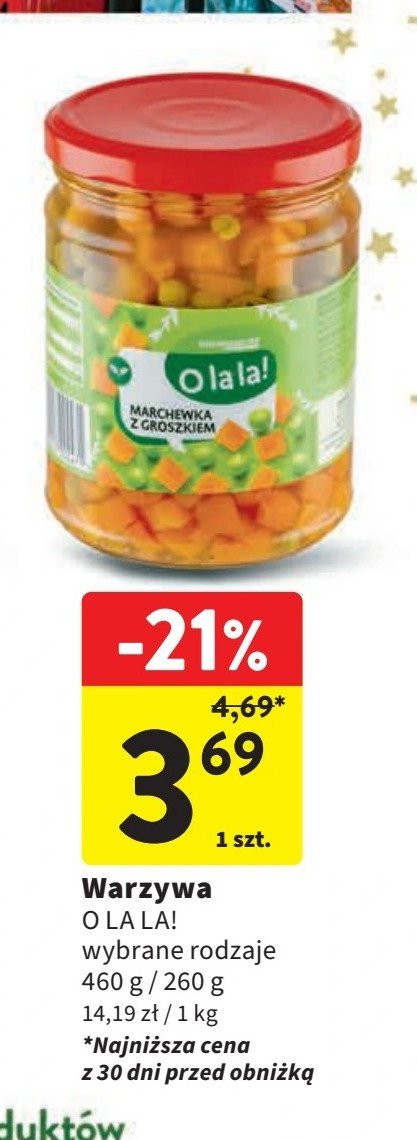 Marchewka z groszkiem O la la! promocja