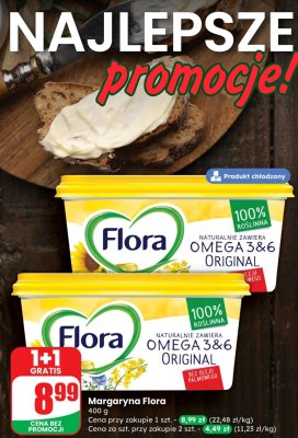 Margaryna Flora Omega 3&6 Original 400g promocja w Dino