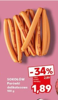 Parówki delikatesowe Sokołów promocja