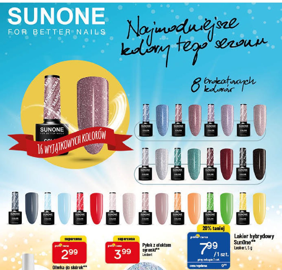 Lakier hybrydowy n01 SUNONE ALL IN ONE promocja