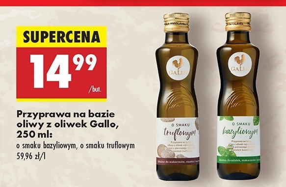 Oliwa aromatyzowana trufla Gallo promocja w Biedronka