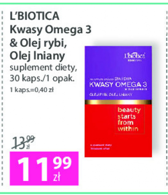 Kwasy omega 3 L'biotica promocja