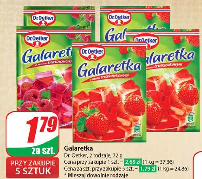 Galaretka malinowa Dr. oetker promocja w Dino