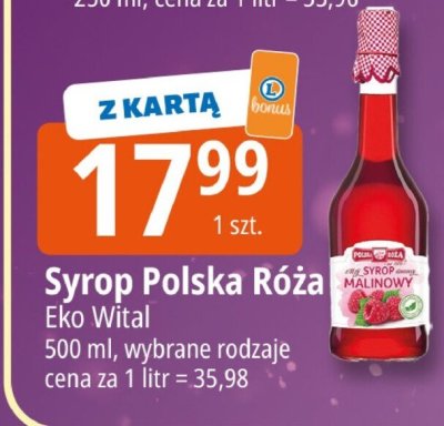 Syrop Polska Róża Eko Wital promocja w Leclerc