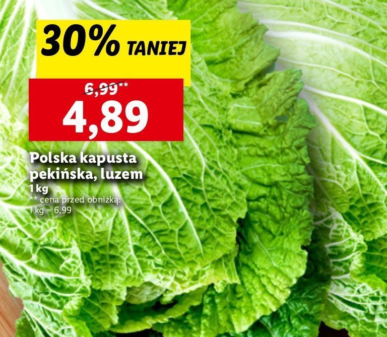 Kapusta pekińska promocja w Lidl