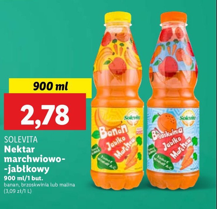 Napój marchew-jabłko-banan Solevita promocja