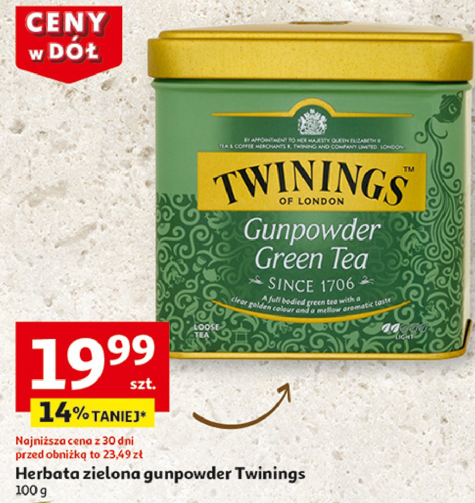 Herbata Twinings gunpowder green tea promocja w Auchan