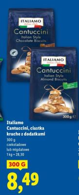 Cantuccini Italiamo ciastka kruche z dodatkami 300 g migdałowe promocja w Lidl