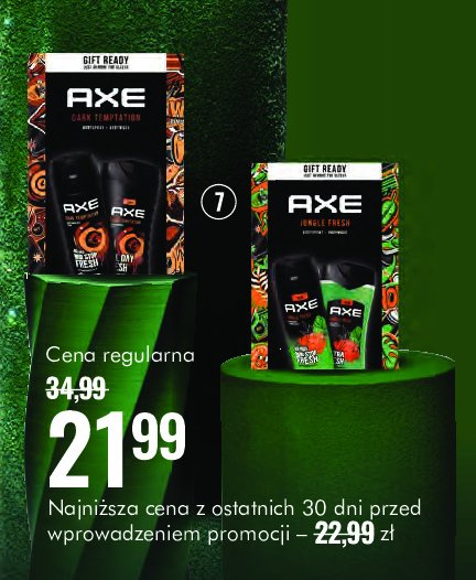 Zestaw w pudełku dark temptation żel pod prysznic 250 ml + dezodorant w sprayu 150 ml Axe zestaw promocja