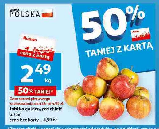Jabłka golden polska promocja