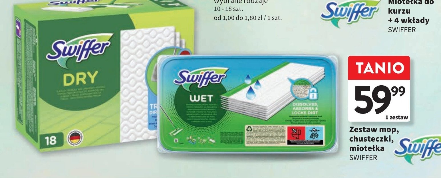 Ściereczki dry do kurzu Swiffer promocja w Intermarche