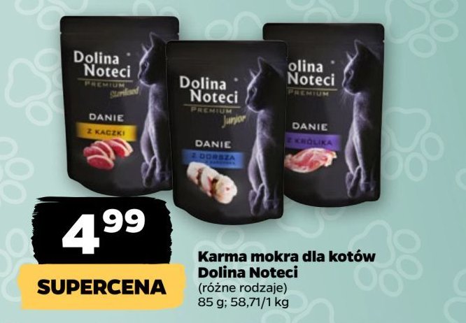 Karma dla kota danie z dorsza z sardynką Dolina noteci promocja