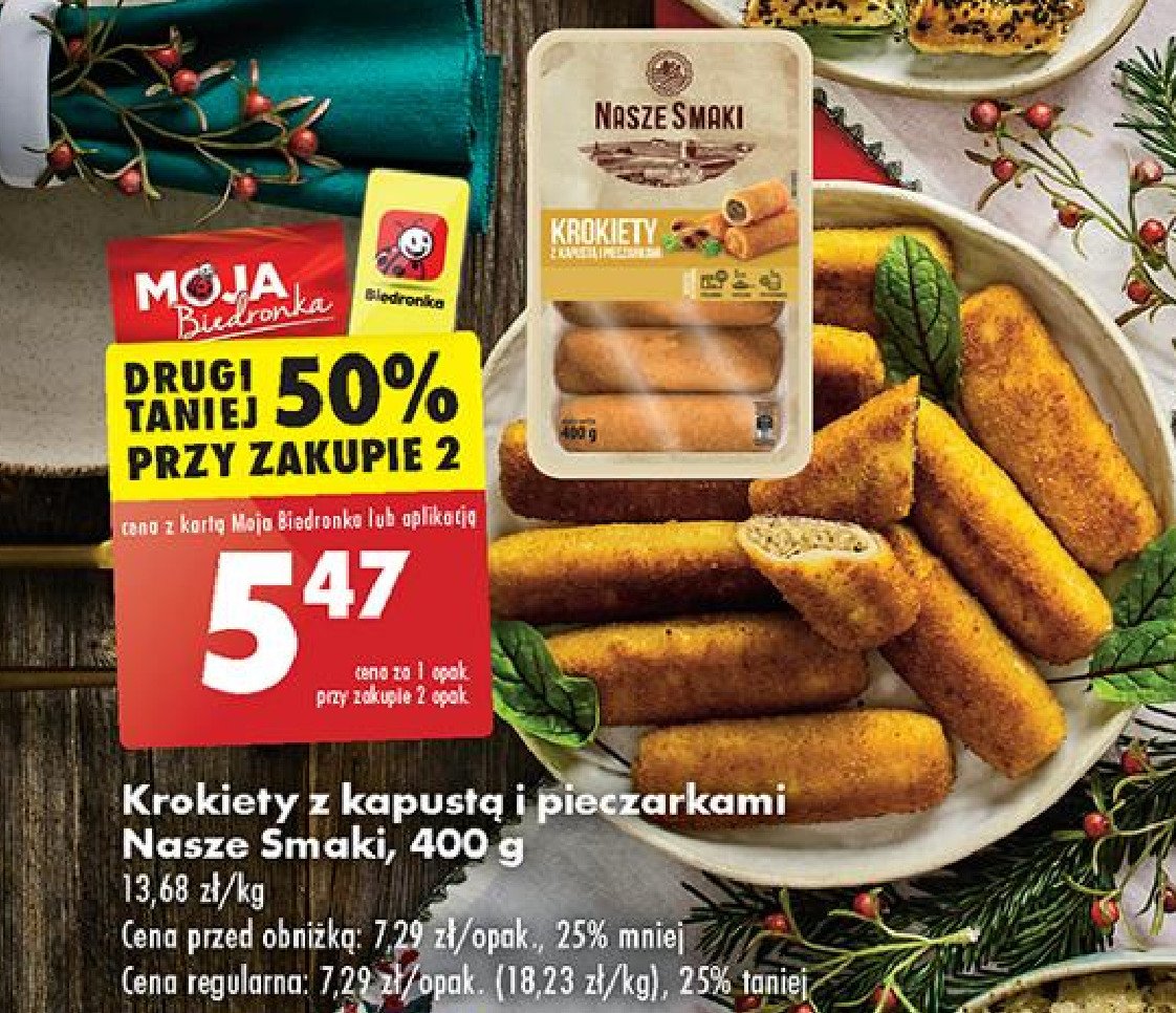 Krokiety z kapustą i pieczarkami Nasze smaki promocja