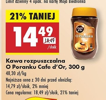 Kawa Cafe d'or o poranku promocja