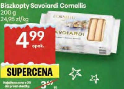 Biszkopty Savoiardi Cornellis promocja w Delikatesy Centrum