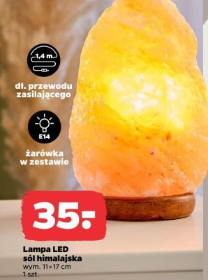 Lampa LED sól himalajska 11x7 cm promocja w Netto