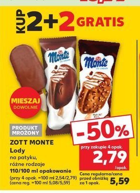 Lody Zott monte promocja