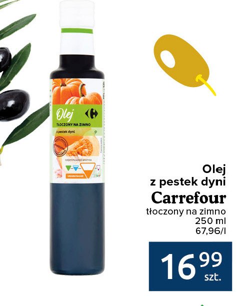 Olej z pestek dyni Carrefour promocja