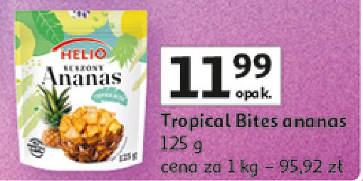 Ananas suszony Helio promocja w Auchan