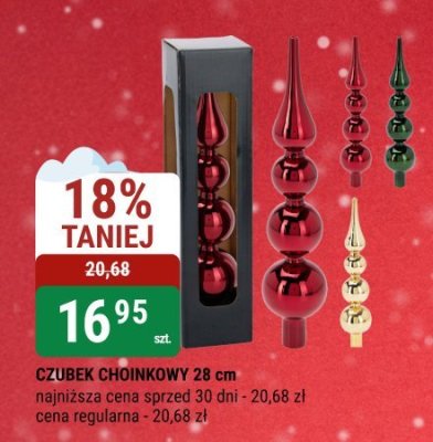 Czubek choinkowy 28 cm promocja w bi1