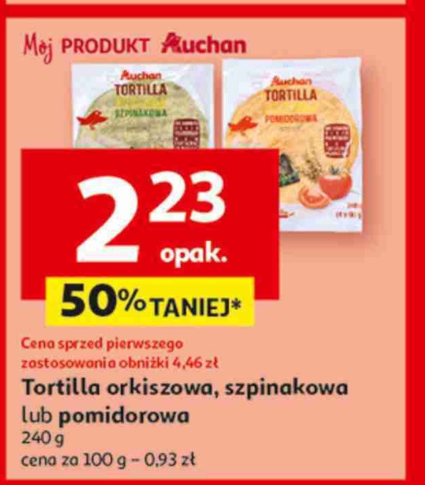 Tortilla pomidorowa Auchan promocja